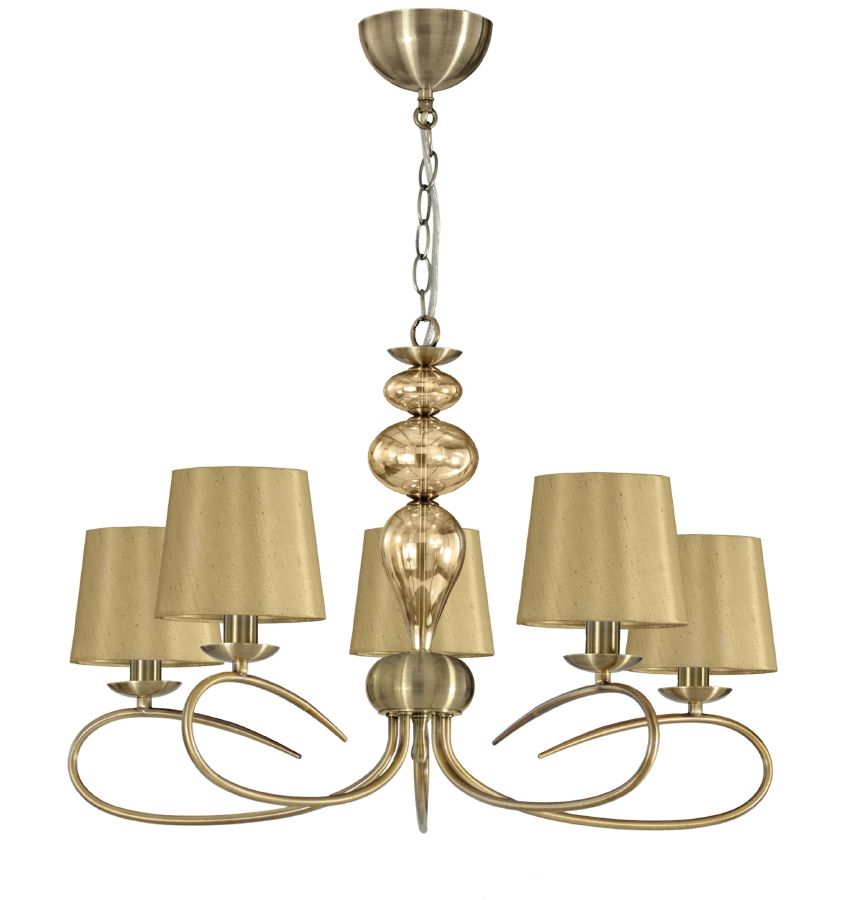 Lámpara cuero ambar pantalla