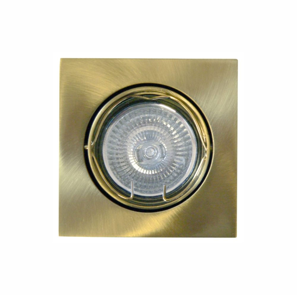 Foco empotrable cuadrado aluminio basculante oro viejo Foco empotrable cuadrado aluminio basculante oro viejo