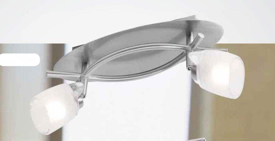 Barra 2 luces focos acerado oval Barra 2 luces focos acerado oval