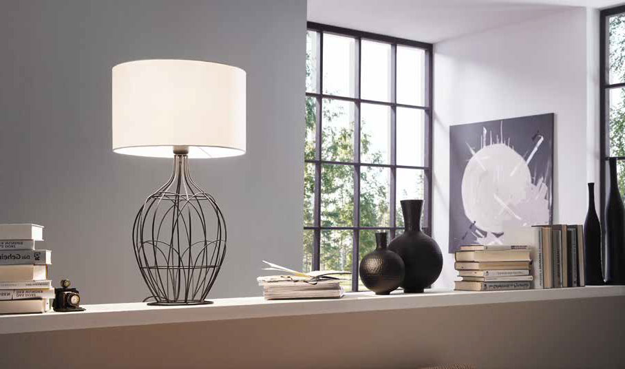 Sobremesa acero negro pantalla cilindrica Fagona