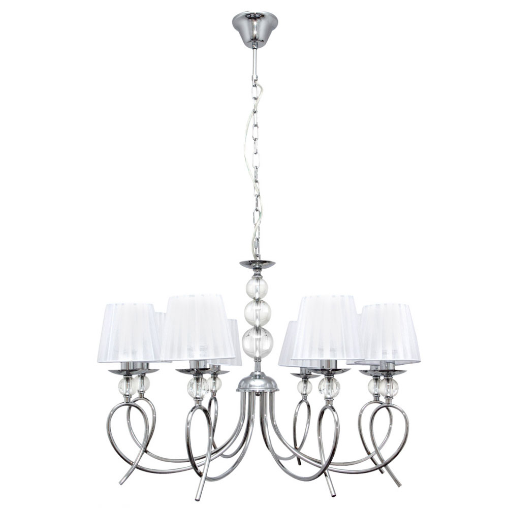 Lámpara 8 luces pantallas esféras Rin Lámpara 8 luces pantallas esféras Rin