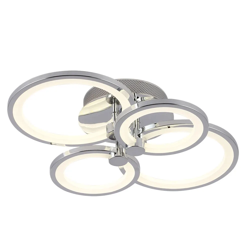 Plafón led 76w círculos cromo Sydney Plafón led 76w círculos cromo Sydney