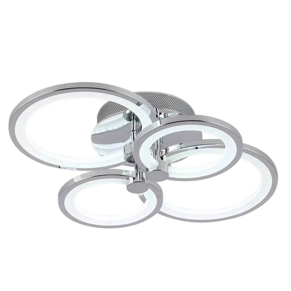 Plafón led 76w círculos cromo Sydney Plafón led 76w círculos cromo Sydney