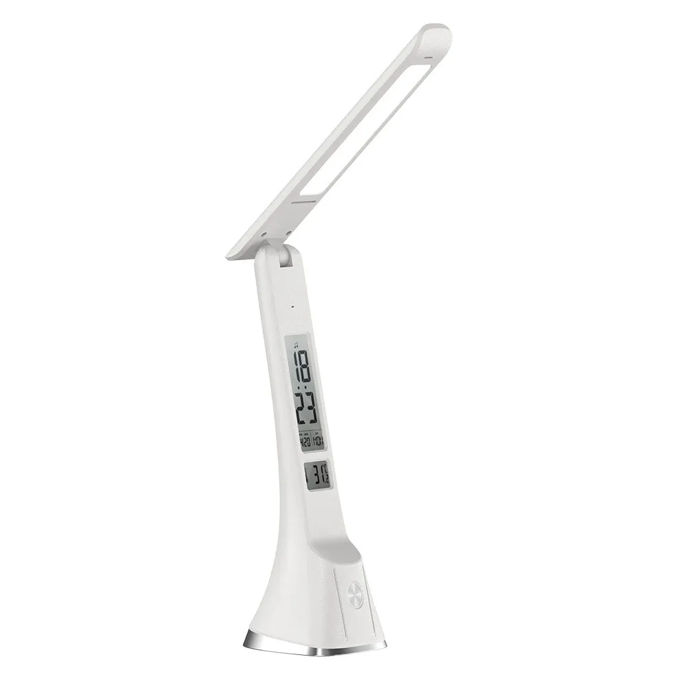Flexo led 5W intensidad regulable táctil con fecha hora alarma temperatura Apofilita Flexo led 5W intensidad regulable táctil con fecha hora alarma temperatura Apofilita