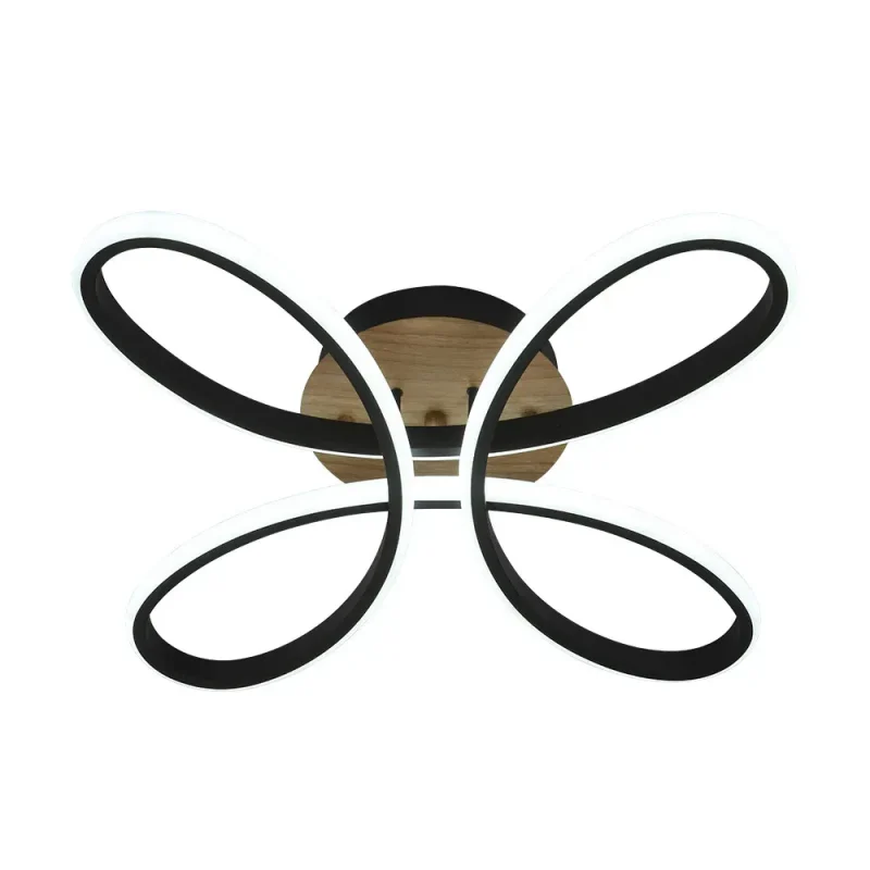 Plafón led 104W cuatro barras curvadas Bandeira