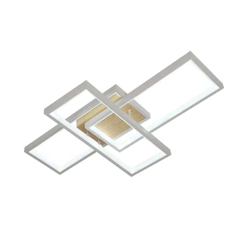 Plafón led rectángulos 62cm con madera Madaleta