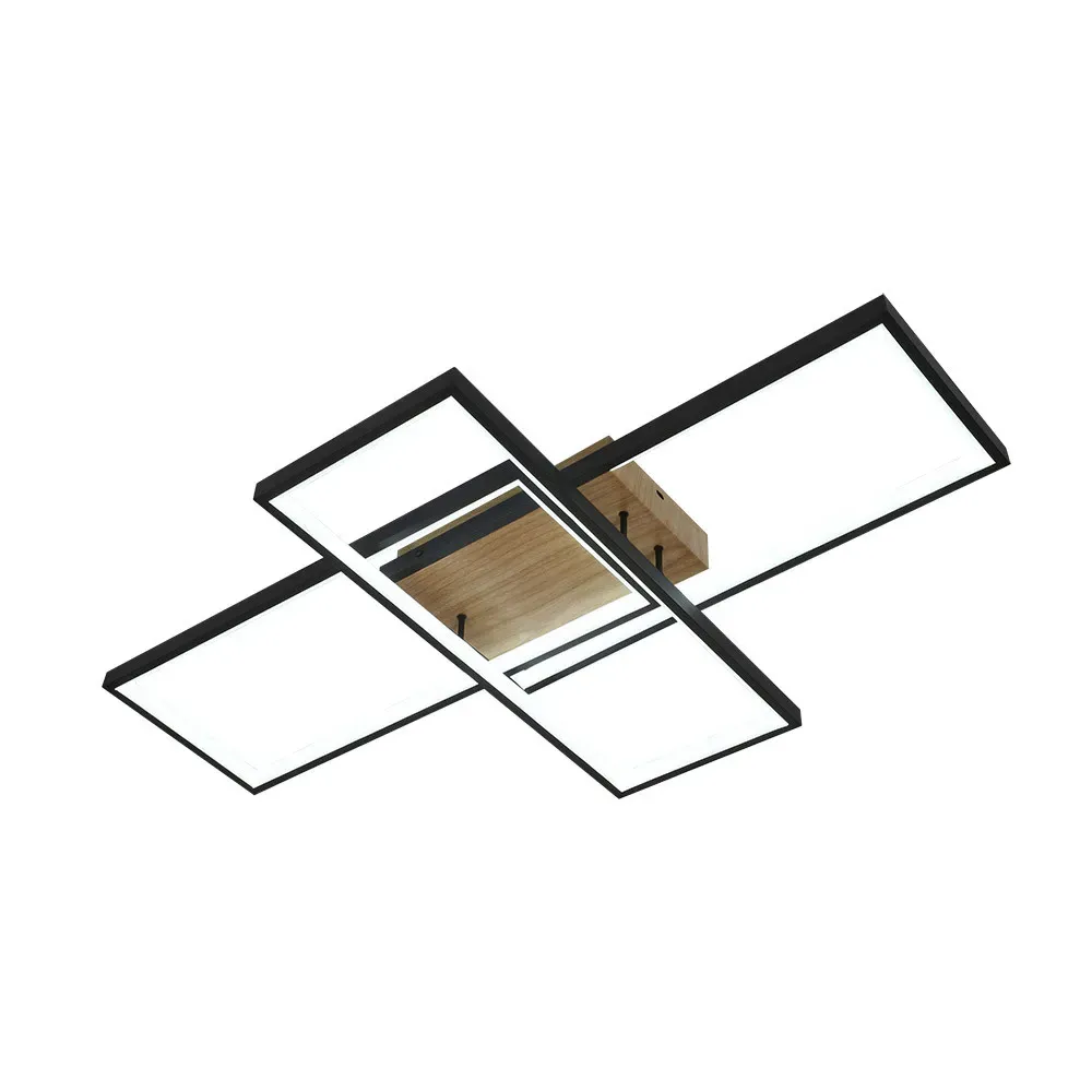 Plafón led rectángulos 79cm con madera Madaleta Plafón led rectángulos 79cm con madera Madaleta